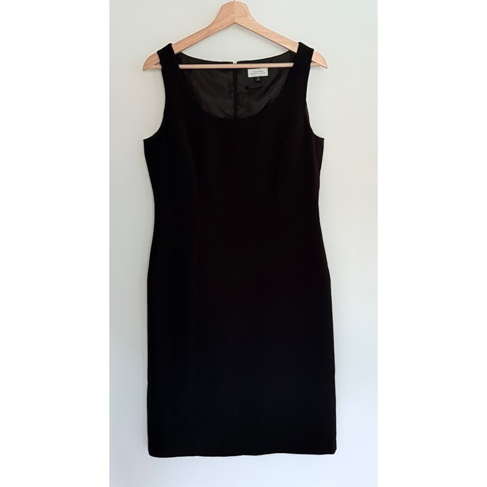 87-Classic Black Sheath Dress by Tahari‎ Arthur S. Levine  Size 8 Formal Lined
